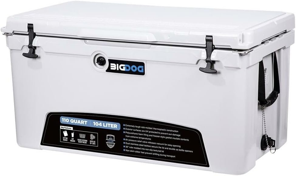 Husky Towing BDC110 110 Quart Hard Cooler – 144 Can Capacity – Roto-Molded White Cooler with Accessory Kit - Image 7