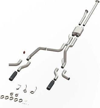 SpeedFX 50800 MaxFlow Xtreme Cat-Back Exhaust System – Toyota Tundra T304 Stainless Steel Dual Rear Exit with Black Tips