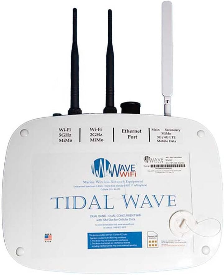 Wave WiFi ECHPDB3G4G Tidal Wave WiFi and Cellular Booster System – Dual-Band Marine Internet Connectivity Solution