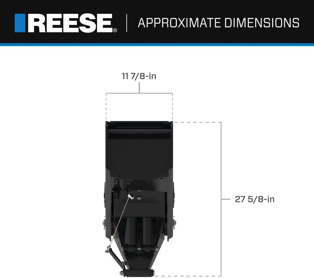 Reese 94716 Goose Box 16K 5th Wheel Pin Box – Gooseneck Ball Connection with Integrated Air Ride Design - Image 6