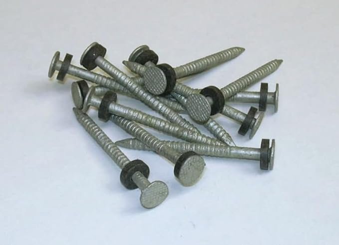 Taylor Made 96028 Galvanized #6 Nails with Washers – 1/8 lb Marine Fastener Pack for Boat Cover and Canvas Installation
