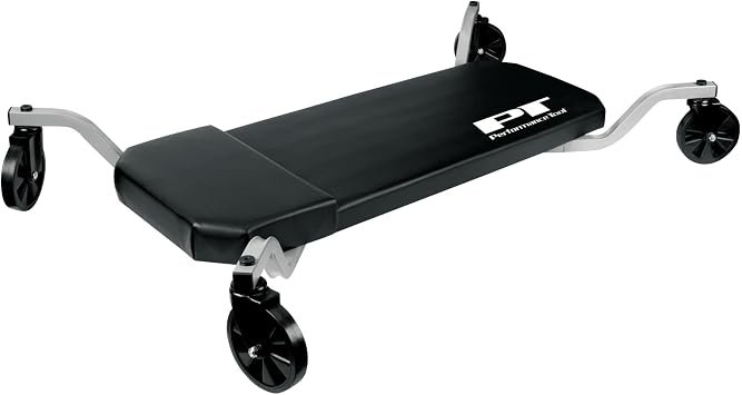 Performance Tool W85014 Oversized X-Frame Creeper – 38-Inch Low Profile Mechanic Creeper with 300 lb Capacity and 5-Inch Casters