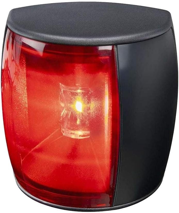 HELLA Marine 17460001 NaviLED PRO Port Navigation Lamp – 2NM Visibility – Black Housing LED Marine Light