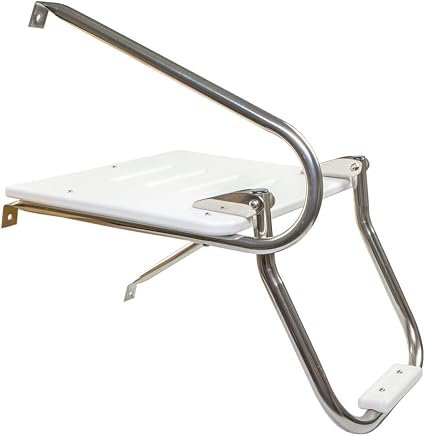 Whitecap 67902 White Poly Swim Platform Kit – Outboard Boat Platform with Mounting Hardware and Non-Skid Surface
