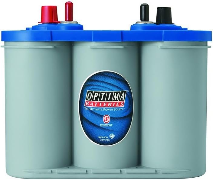 Optima BlueTop D34M Marine Battery 8016-103 – Group 34 Dual-Purpose AGM Battery with 750 CCA and 55Ah Capacity
