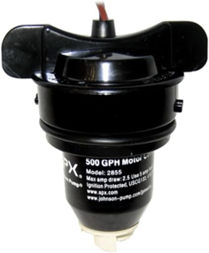 Johnson Pump 28552 Replacement Motor Cartridge – 500 GPH 12V Bilge Pump Motor with Twist-Lock Service Design