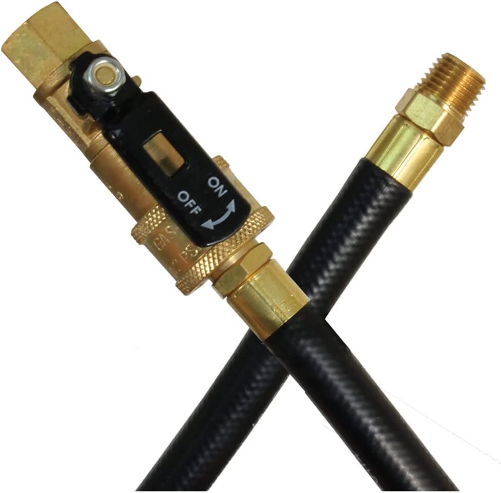 JR Products 731195 OEM RV Appliance Hose – 1/4 Inch Propane Hose, 144 Inch Length for RV Gas Appliances