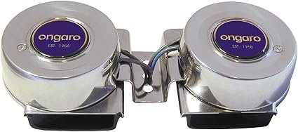 Schmitt & Ongaro 10002 Mini Compact Twin Horn – 12V All-Stainless Marine Horn with Space-Saving Design