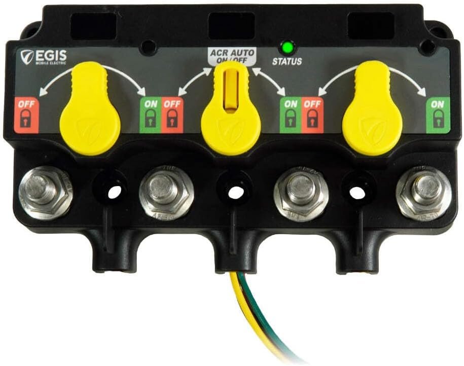 EGIS Mobile 88301939 Triple Flex 2 Battery Management System – Mechanical Switch Controlled Three-Bank Power Distribution Platform