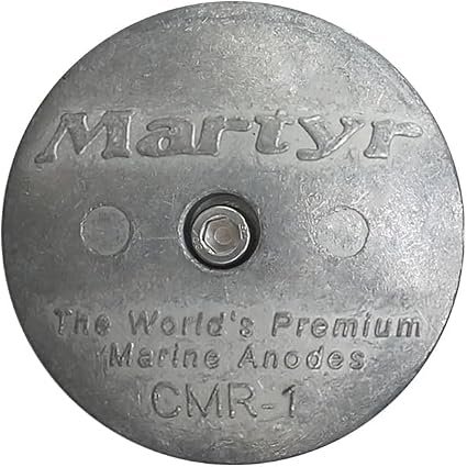 CMP Group CMR01 Rudder Anode – 1-7/8-Inch Zinc Sacrificial Anode for Rudder and Trim Tab Corrosion Protection