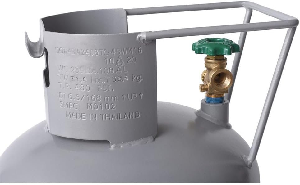 Flame King YSN100HOG 100 lb Propane Cylinder Hog – High-Capacity Steel LP Tank with POL Valve Connection - Image 3
