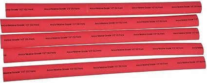 Ancor 307648 Heat Shrink Tubing – 1/4in Red Polyolefin Electrical Insulation Sleeve, 4ft Length with 2:1 Shrink Ratio