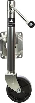 Husky Towing 30655 Swivel Sidewind Trailer Jack – 1,000 lb Capacity – Zinc-Plated Steel with 10 in Lift and Wheel
