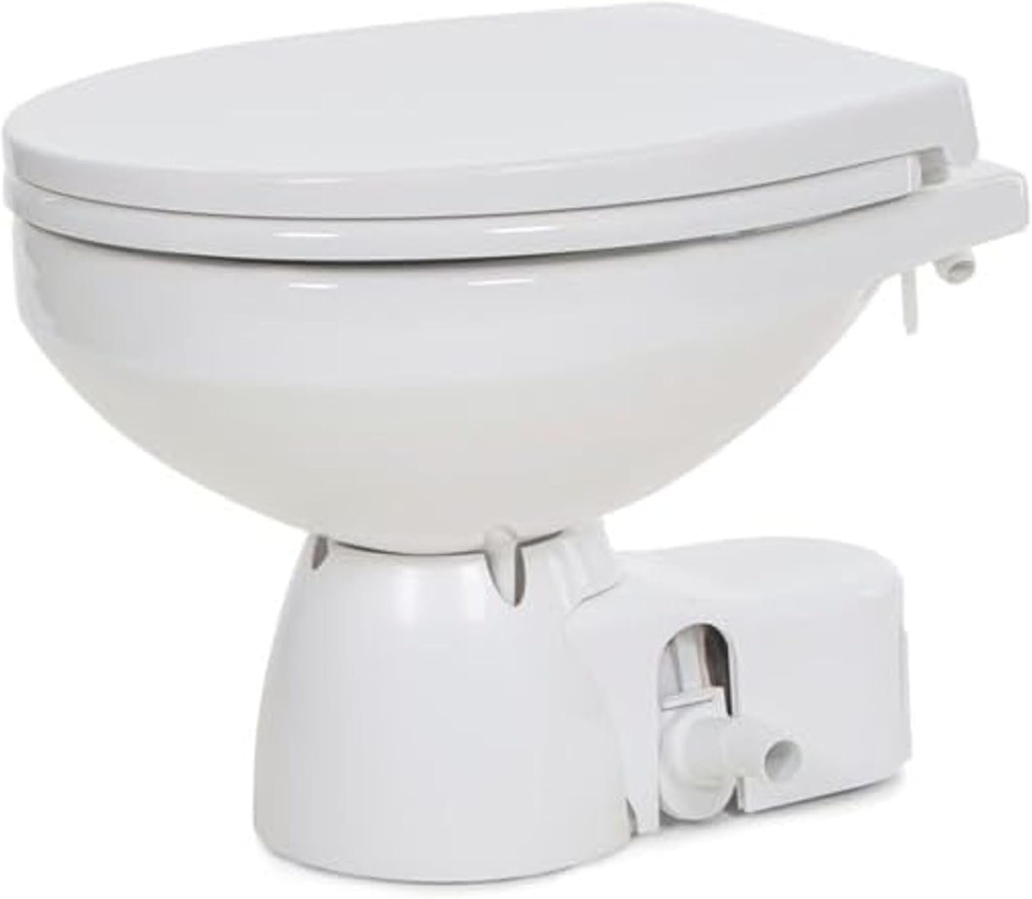 Jabsco 38010 Series Quiet Flush E2 Electric Marine Toilet – Regular Bowl 12V – Solenoid-Controlled Freshwater Flush System