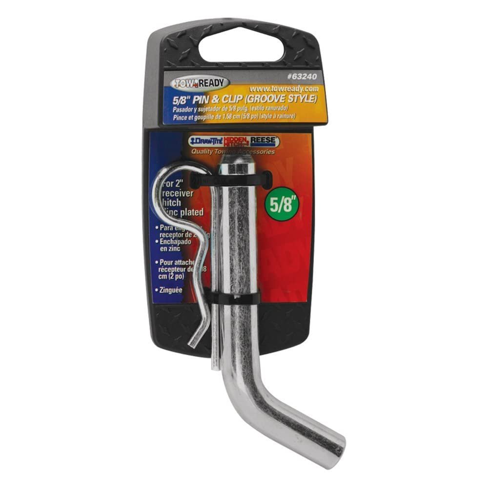 Tow Ready 63240 5/8in Pin and Clip – Grooved Receiver Hitch Pin for Ball Mount and Accessory Retention - Image 2