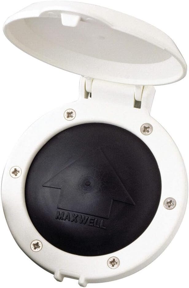 Maxwell P19007 Covered Foot Switch – White Marine Windlass Control Switch with Protective Safety Cover