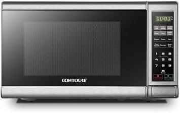 Contoure RV787S 0.7 Cu Ft Stainless Steel Microwave – Compact RV Microwave with Built-In Installation Compatibility