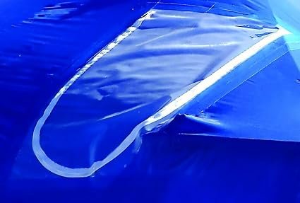 Dr. Shrink DS36B 30in x 36in Blue Zipper Access Door – Self-Adhesive Marine Shrink Wrap Entry Panel for Easy Equipment Access