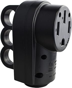 Hughes Autoformers 50ASOCKET Universal 50 Amp RV Female Socket – Replacement Connector with Weather-Resistant Construction