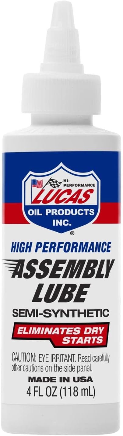 Lucas Oil 10152 Assembly Lube – 4 oz High-Pressure Engine Assembly Lubricant for Camshafts, Bearings and Valvetrain Components