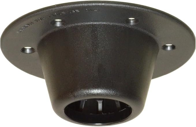 Springfield 1660704L Uni-Lock Table Mount – 7in Black Composite Marine Table Base with 5-3/4in Bolt Pattern