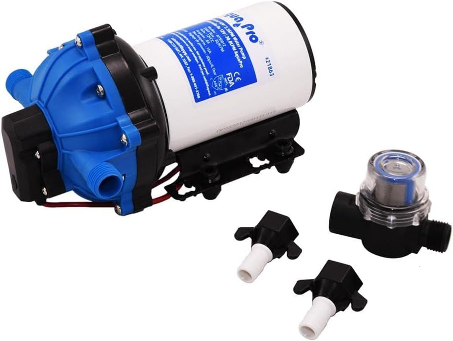 Aqua Pro 21863 12V RV Water Pump – 5.5 GPM High-Flow Freshwater Pump with Automatic Pressure Switching - Image 2