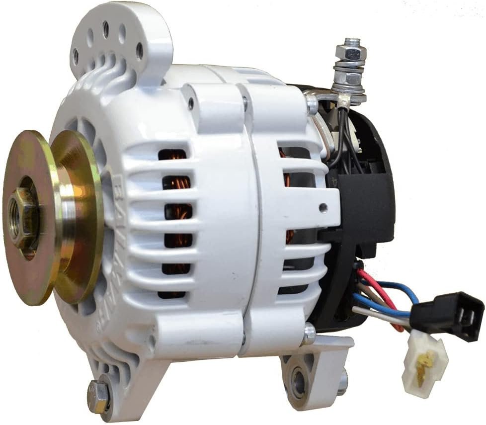 Balmar 60-100-SV 60 Series Alternator – 100A 12V Output, Dual-Foot Mount, Single Vee Pulley Marine Application