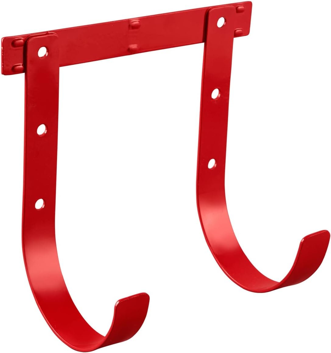 Weather Guard 9892701 RedZone 2-Hook Holder – Dual 5in Diameter Steel Storage Hooks with 9in Mounting Bar