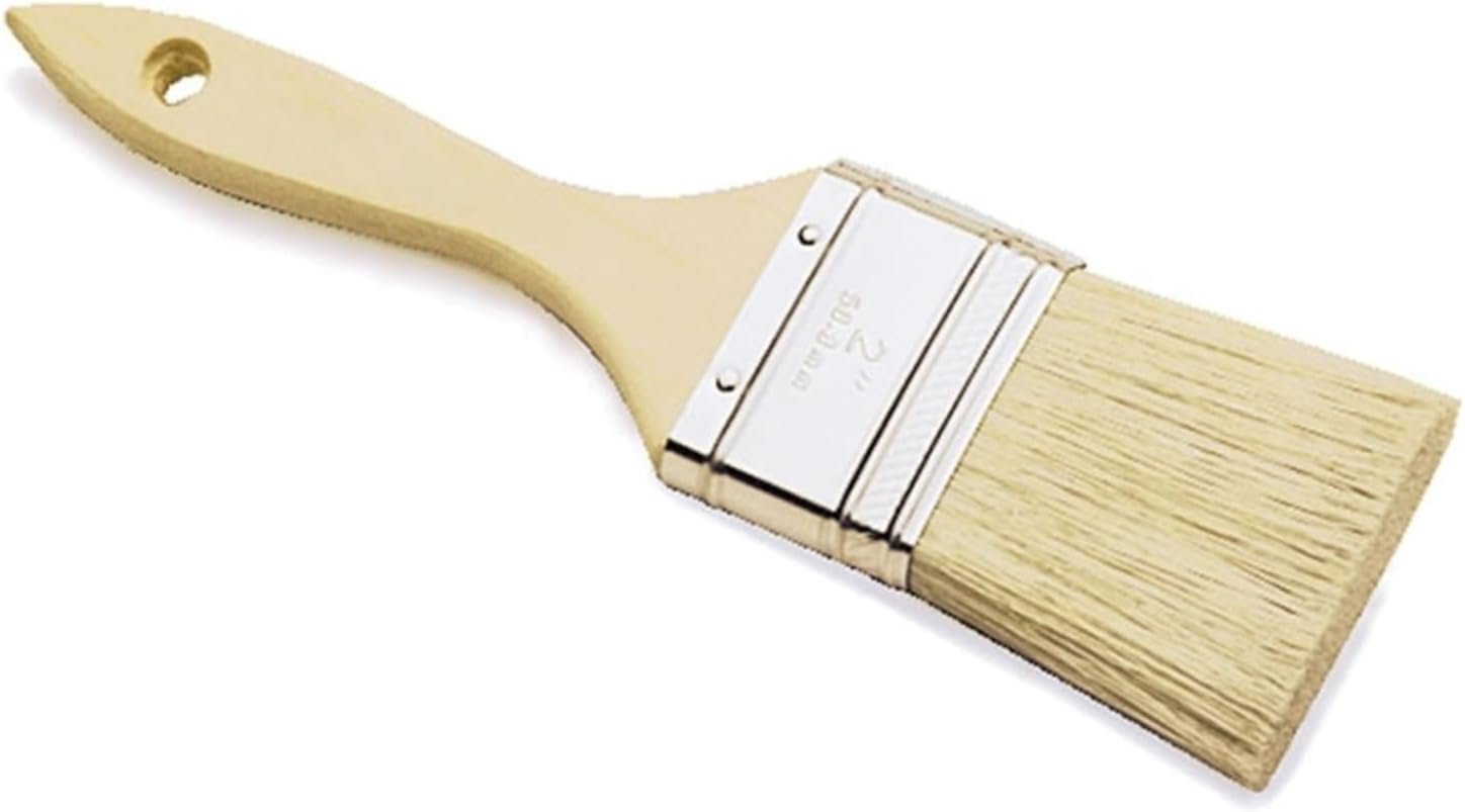 Redtree 14052 Chip Bristle Disposable Paint Brush – 3 in White Hog Bristle with 3/8 in Thickness and Square Trim - Image 3