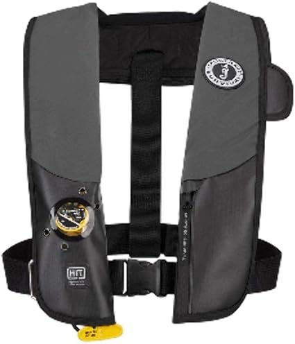 Mustang Survival MD31830262 HIT Hydrostatic Inflatable PFD – Gray and Blue Automatic Inflatable Life Vest with Hydrostatic Technology