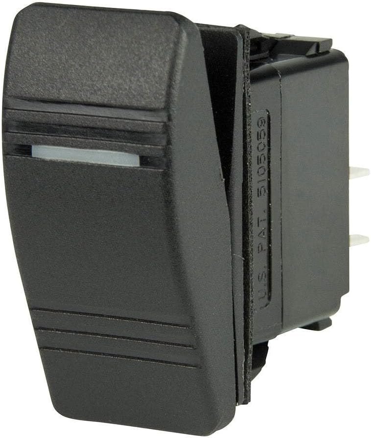 BEP 1001811 Center-Off DPST Switch – Green Handle, Double-Pole Single-Throw Marine Electrical Control