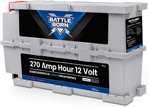 Battle Born BBGC3I 270Ah 12V LiFePO4 Battery – GC3 Form Factor, Bluetooth Monitoring, Integrated BMS