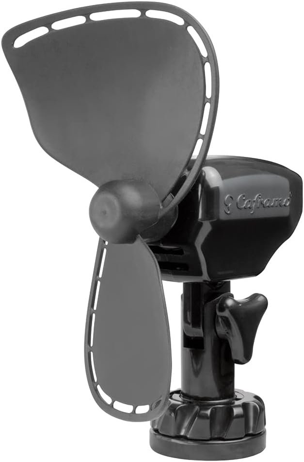 Caframo 747CA24BCS Ultimate 24V Cabin Fan – 7in Lighted Marine Fan with LED and Black Housing