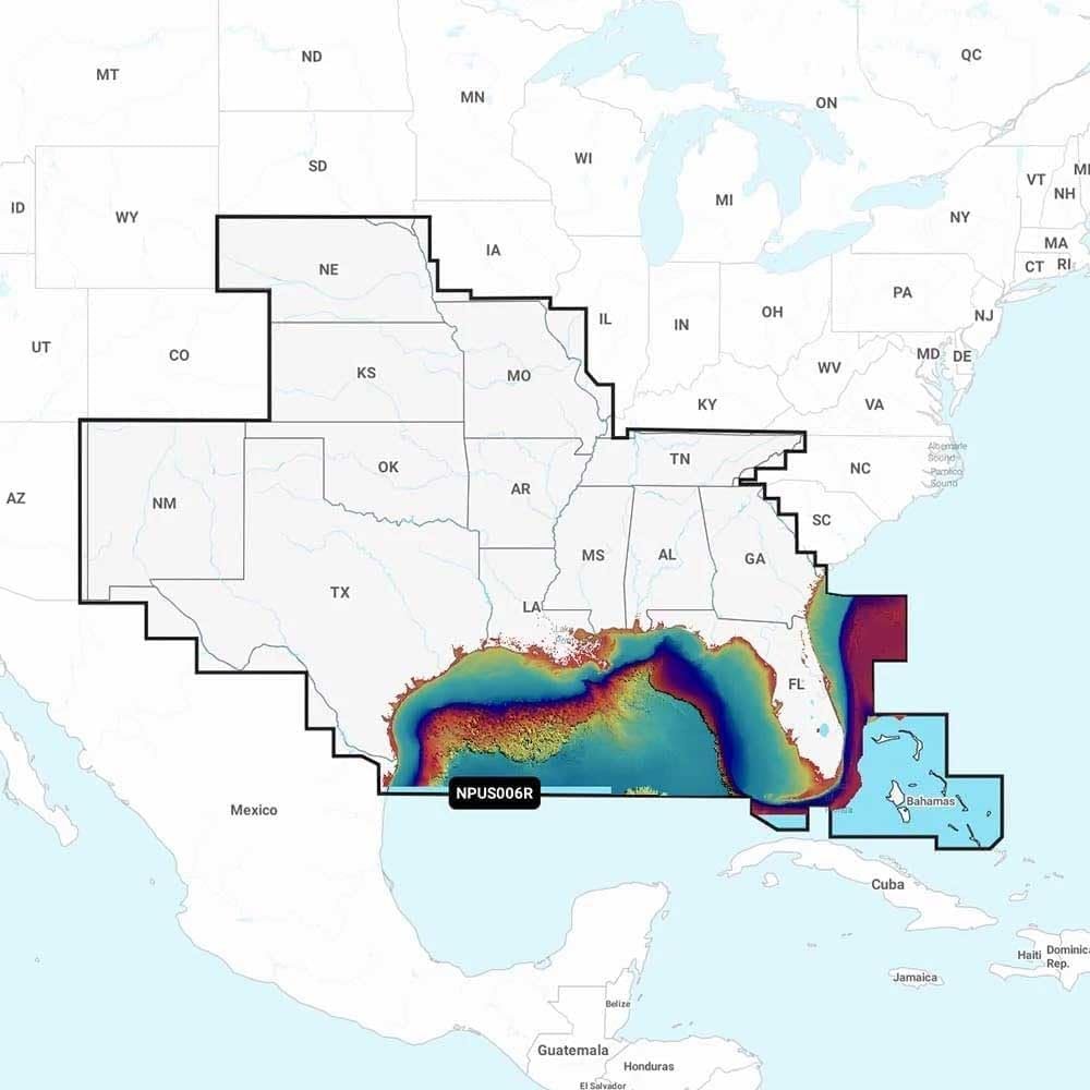 Navionics US006R U.S. South 010-C1369-40 Marine Chart Card – Regional Coastal and Inland Navigation Mapping for Southern Waters