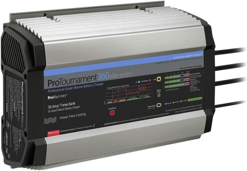 ProMariner ProTournament Elite Gen 3 360 53363 Marine Battery Charger – 36 Amp Triple Bank Smart Charging System