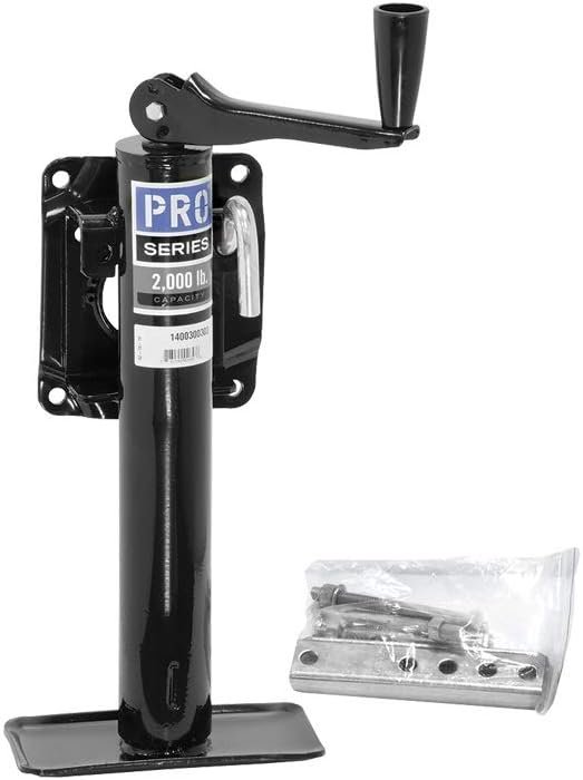 Pro Series Bolt-On Topwind Trailer Jack – 2000 lb Capacity, Topwind Crank, Steel Construction - Image 2
