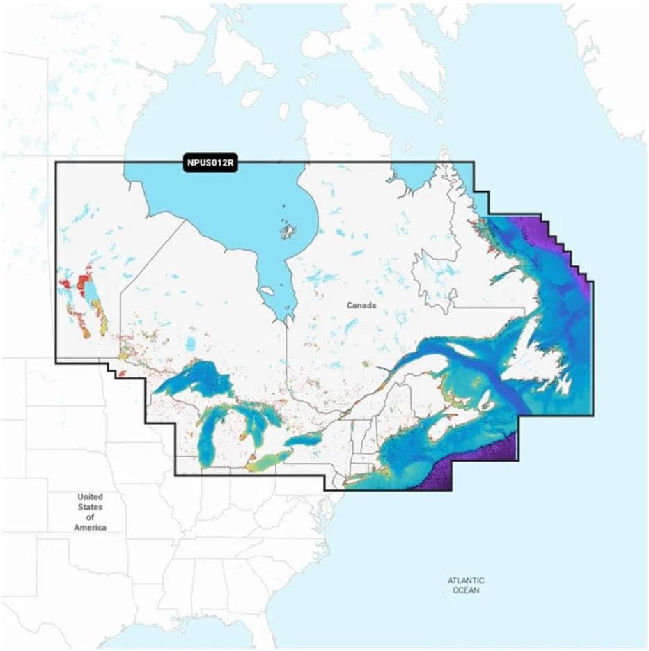 Navionics Platinum+ Canada East & Great Lakes 010-C1466-40 Marine Chart Card – Premium Mapping with Relief Shading and Satellite Overlay