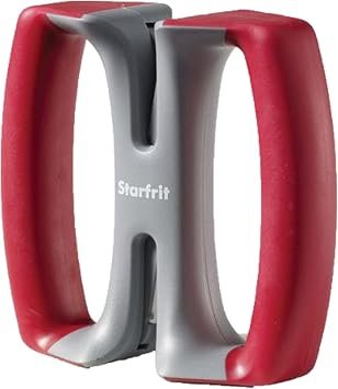 Starfrit 92046006OR Butterfly Knife Sharpener – Red Two-Stage Compact Sharpener for Straight Edge Kitchen Knives