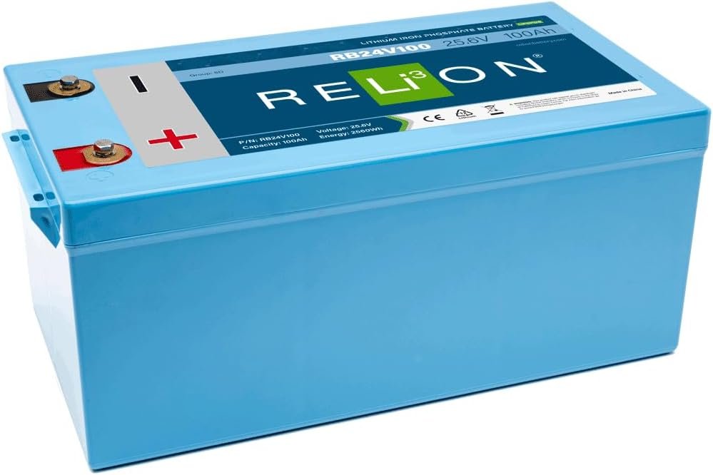 RELiON RB24V100 Lithium Battery – 25.6V 100Ah LiFePO4 Deep Cycle Battery for Marine and Solar Power Systems - Image 3