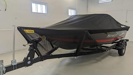 RockGard 74210 Maxx Boat Shield – 47in Bow Height Protection for 17-20ft V-Front Boats with Mesh Debris Guard