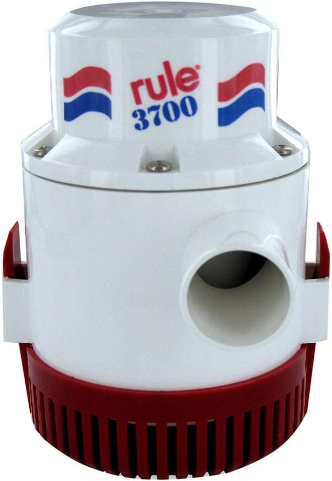 Rule 14A 3700 GPH Bilge Pump – 12V Heavy-Duty Submersible Pump with 1-1/2in Discharge Outlet - Image 2