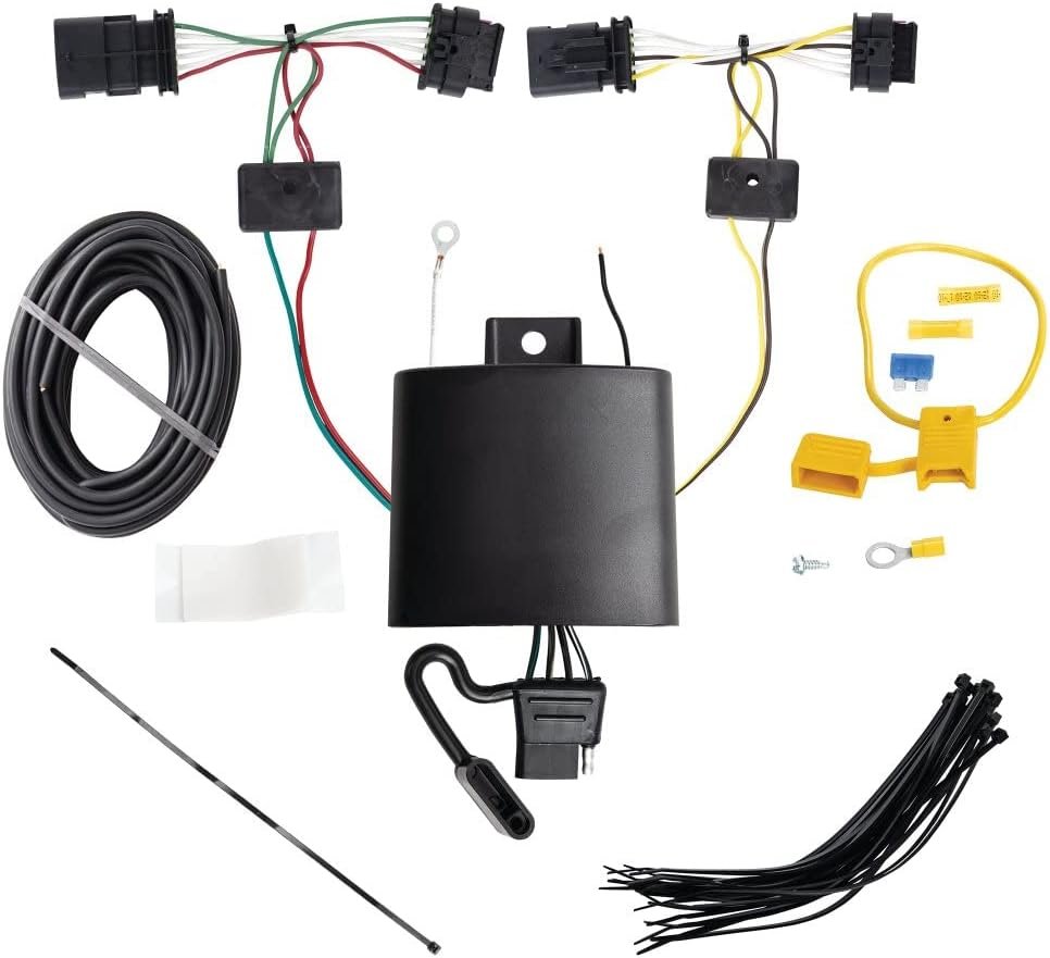Tekonsha 118843 T-One Vehicle Wiring Harness – Custom 4-Way Flat Connector for BMW X1 with Powered Converter