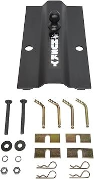 Husky Towing 31368 Above-Bed Gooseneck Plate – 25,000 lb Capacity, 2-5/16 Inch Ball, Weld-On Steel Design