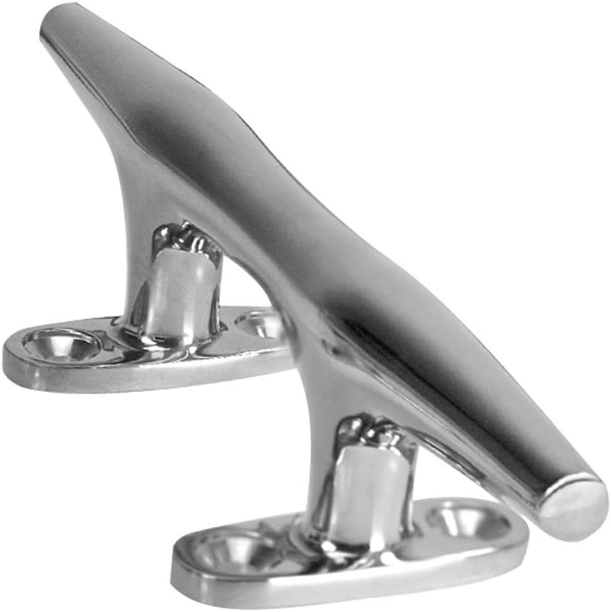 Whitecap 6111 Heavy Duty Hollow Base Cleat – 10in Stainless Steel Mooring Cleat for Boats and Docks