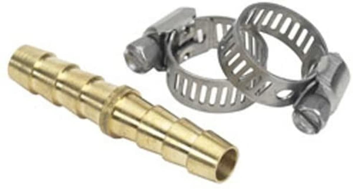 Moeller 33212101 Brass Hose Mender Kit – 5/16 in Repair Coupler with Stainless Steel Clamps Included