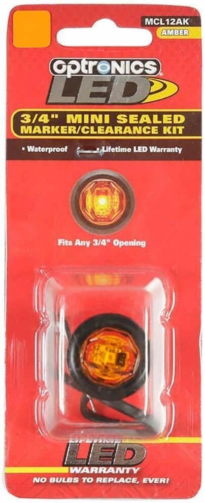 Optronics MCL12AK LED Uni-Light Kit – 1.09in Amber P2 Marker Light with Waterproof Polycarbonate Housing and Grommet - Image 6