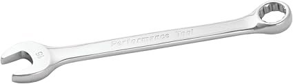 Performance Tool W30015 Combination Wrench – 15mm Metric Hand Wrench with Open-End and 12-Point Box-End Design