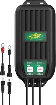 Battery Tender 0221007DLW WaveCharge Pro Marine Charger – 2 Banks, 20A Output, Automatic Battery Maintenance