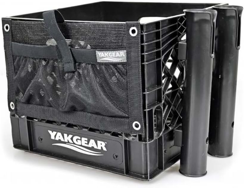 YakGear 1002601 Angler's Crate Starter Kit – Kayak Fishing Crate System with Rod Holders and Accessory Mounts - Image 2