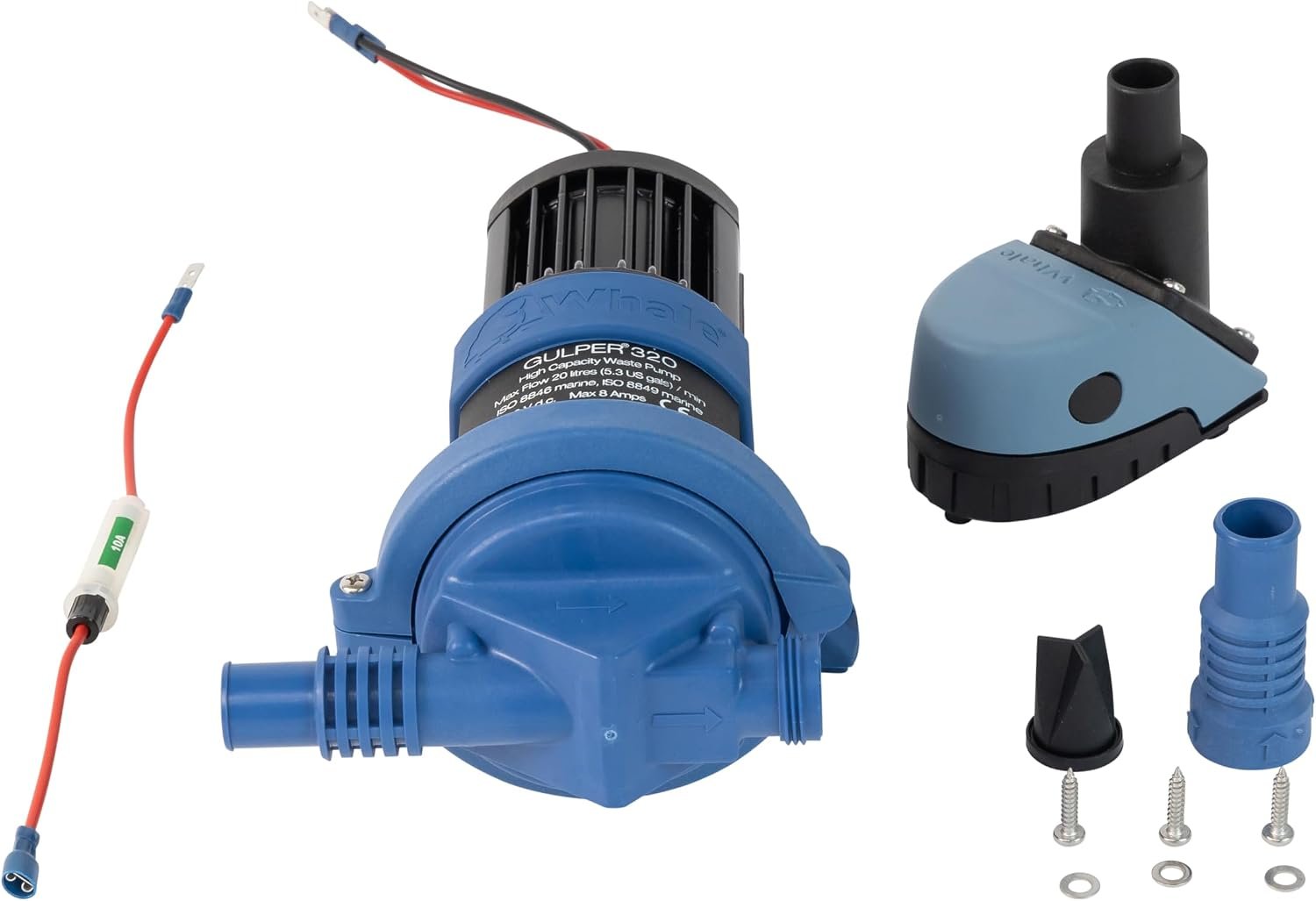 Whale BP2052 Gulper 320 Waste Pump – 12V Self-Priming Marine Grey Water Pump with Maintenance-Free Operation - Image 4